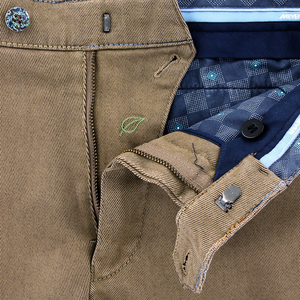 Taupe Multi Stitch Trouser Short Leg