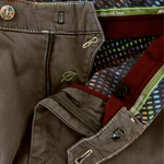 Load image into Gallery viewer, Meyer Multicoloured Stitching Cotton Trouser Mocha Short Leg
