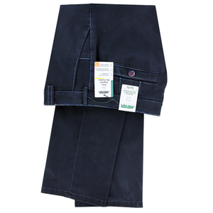 Navy Winter Twill Rainbow Stitch Trousers