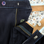 Load image into Gallery viewer, Navy Winter Twill Rainbow Stitch Trousers
