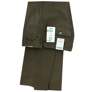 Brown Wave Texture Stretch Chinos