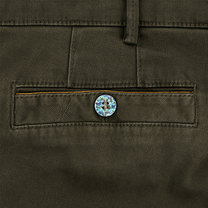 Brown Wave Texture Stretch Chinos