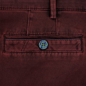 Red Wave Texture Stretch Chinos