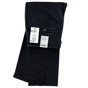 Navy Multi Stitching Trouser Regular Leg