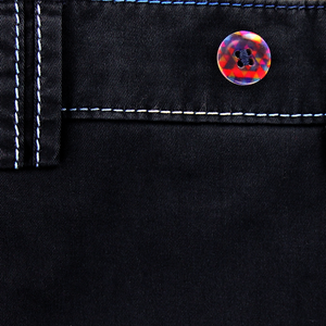 Navy Multi Stitching Trouser Long Leg