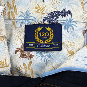 Navy Multi Stitching Trouser Regular Leg