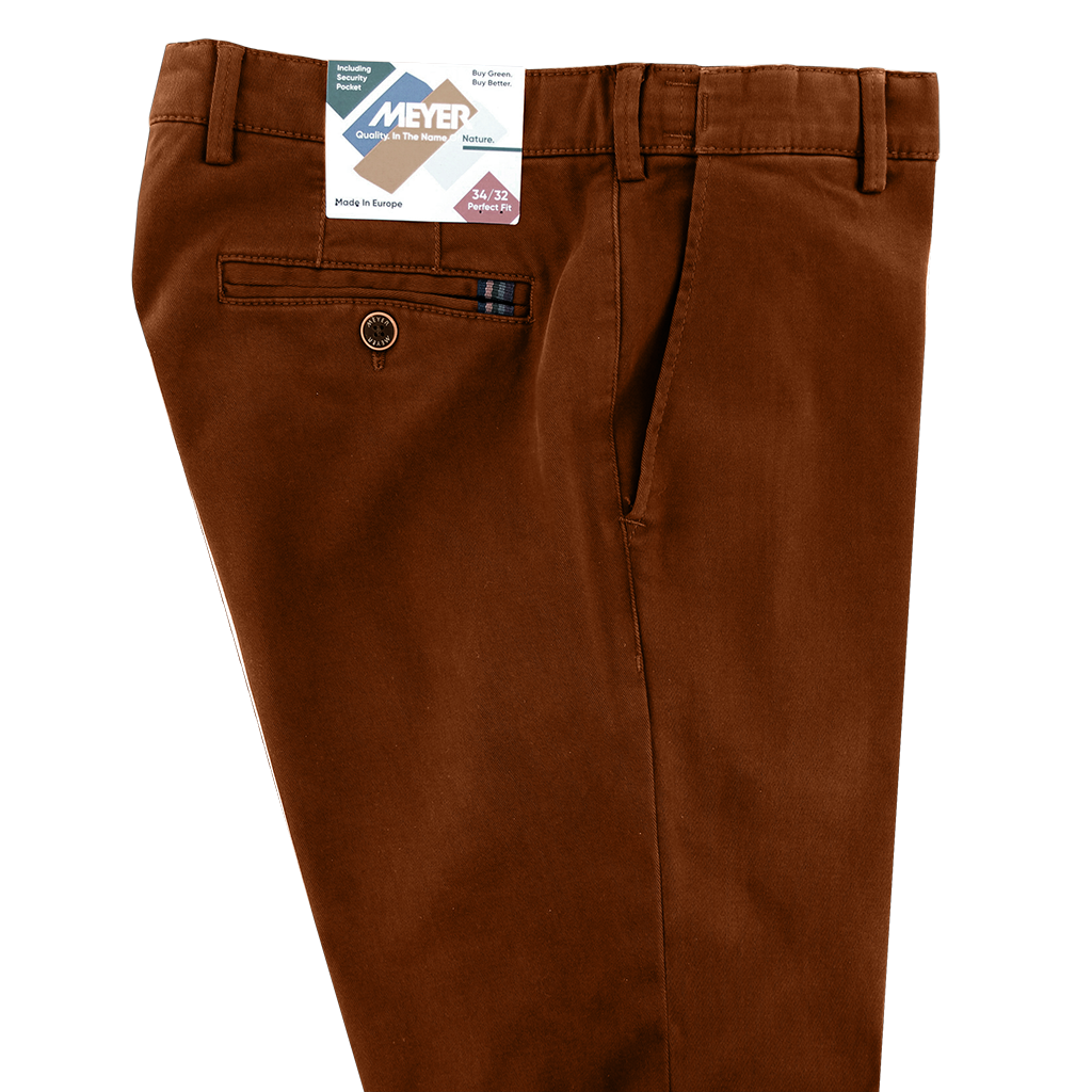 Meyer Flex Cotton Chino Oslo Ginger Regular Leg