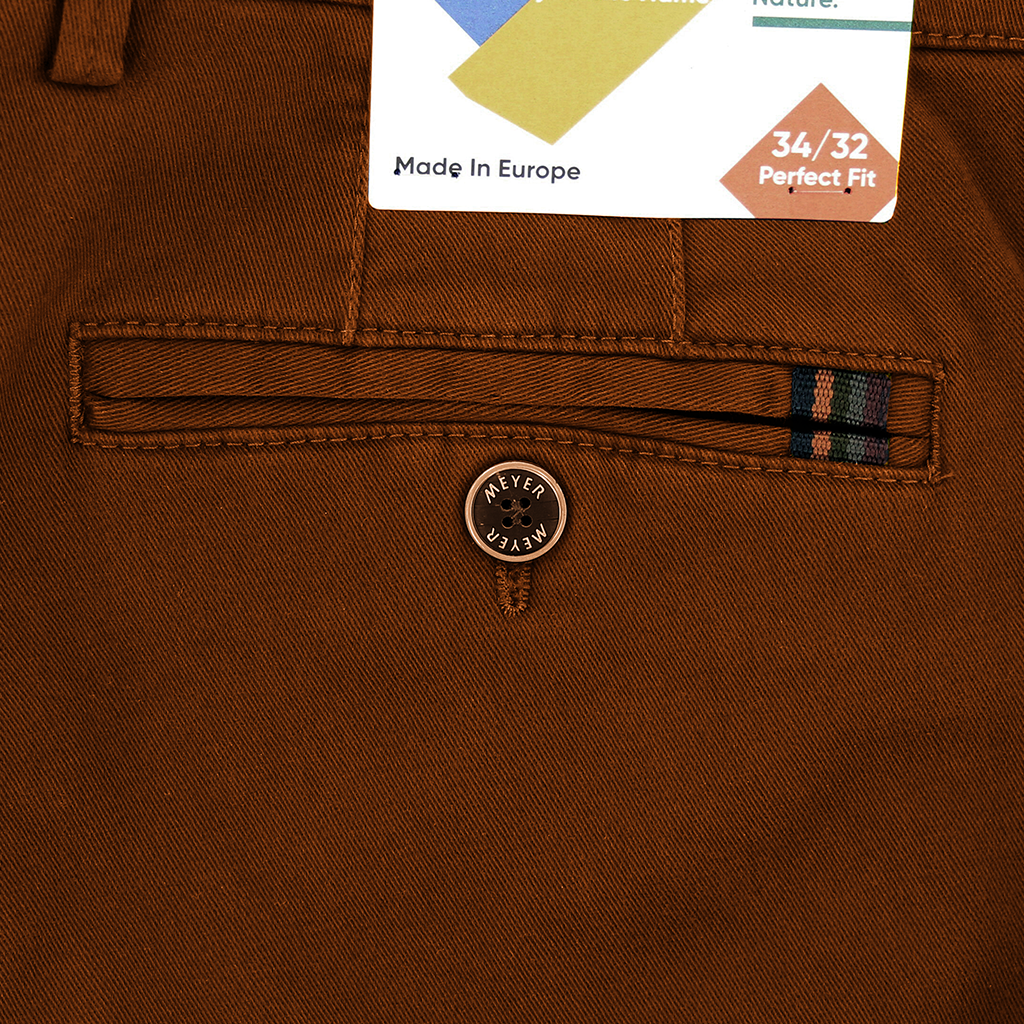 Meyer Flex Cotton Chino Oslo Ginger Regular Leg