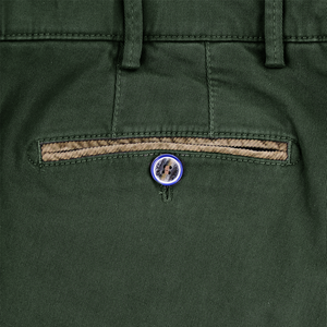 Green Stretch Waist Chino