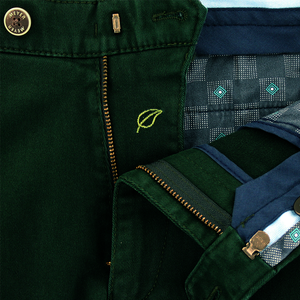 Green Trim Pocket Chino Regular Leg