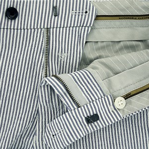 Blue Seersucker Trousers