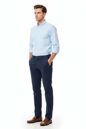 Blue Silverstone Stretch Twill Chino