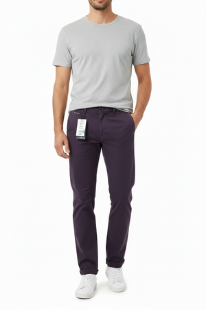 Purple Silverstone Stretch Twill Chino