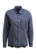Load image into Gallery viewer, Navy Stripe Blouse
