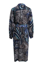 Load image into Gallery viewer, Navy Paisley Print Shirt Dress
