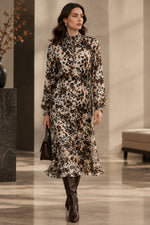 Load image into Gallery viewer, Brown Leopard Print Dress
