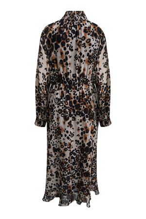 Brown Leopard Print Dress