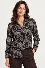 Load image into Gallery viewer, Brown Leopard Print Blouse
