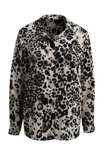 Load image into Gallery viewer, Brown Animal Print Blouse
