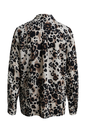 Brown Animal Print Blouse