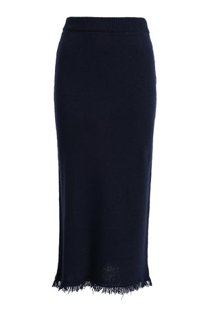 Navy Knitted Skirt