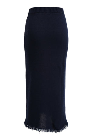 Navy Knitted Skirt