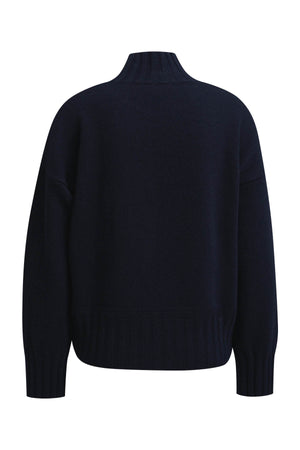 Navy Highneck Pullover