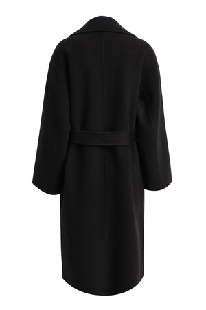 Brown Oversized Tie Belt Coat