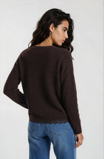 Load image into Gallery viewer, Brown Sweater With Lace
