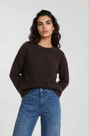 Brown Sweater With Lace