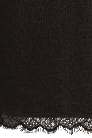 Brown Sweater With Lace