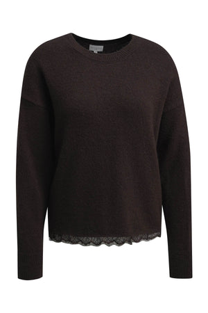 Brown Sweater With Lace