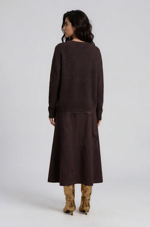 Mocha Faux Suede Skirt