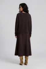 Load image into Gallery viewer, Mocha Faux Suede Skirt
