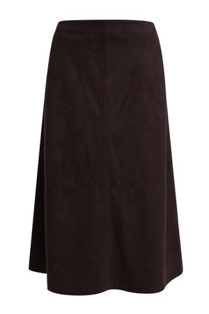 Mocha Faux Suede Skirt