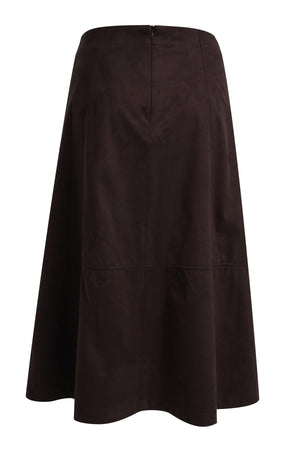Mocha Faux Suede Skirt