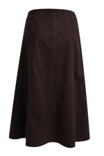 Load image into Gallery viewer, Mocha Faux Suede Skirt
