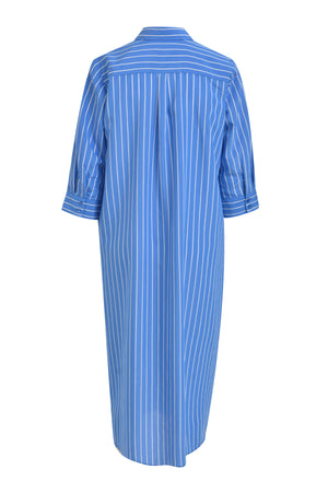 Blue Stripe Shirt Dress