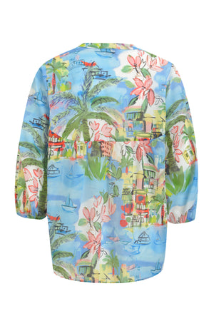 Ocean Italian Print Blouse