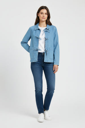 Blue Denim Shirt Blouse
