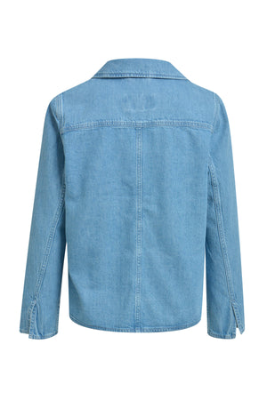 Blue Denim Shirt Blouse
