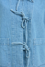 Load image into Gallery viewer, Blue Denim Shirt Blouse
