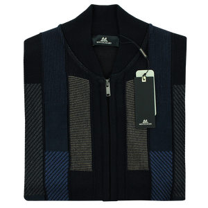 Montechiaro 3D Alcantara Cardigan Navy