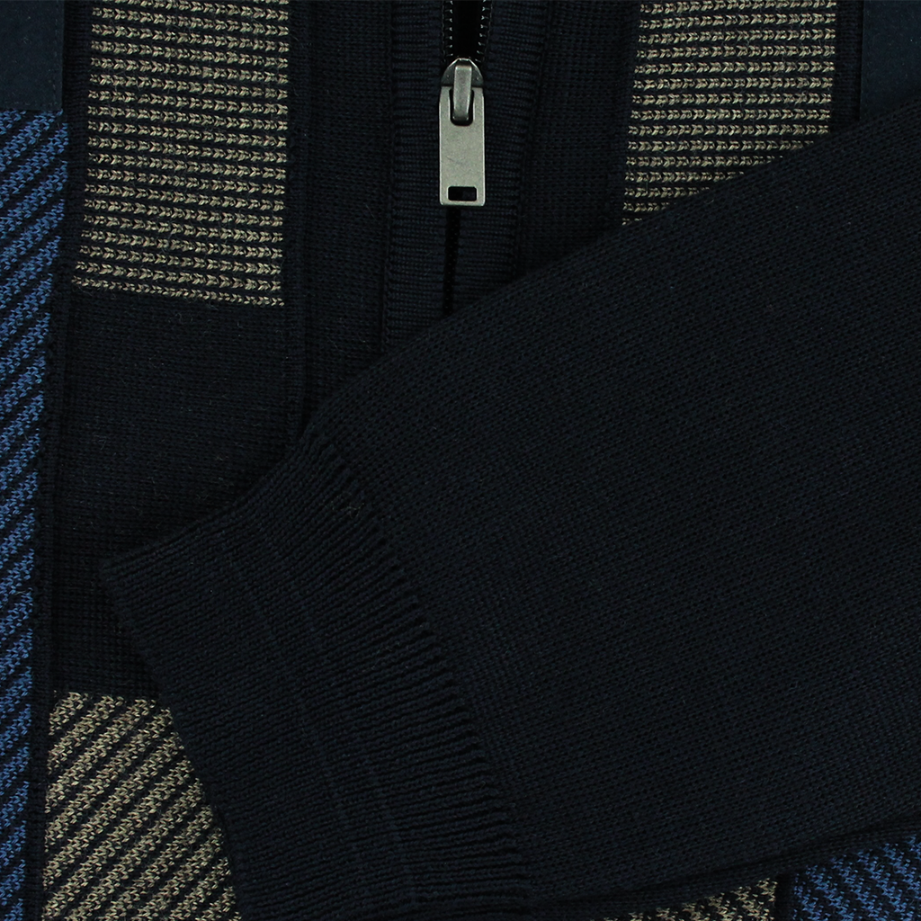 Montechiaro 3D Alcantara Cardigan Navy