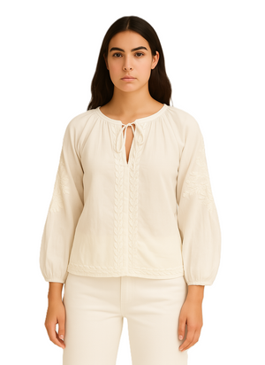 White Athena Blouse