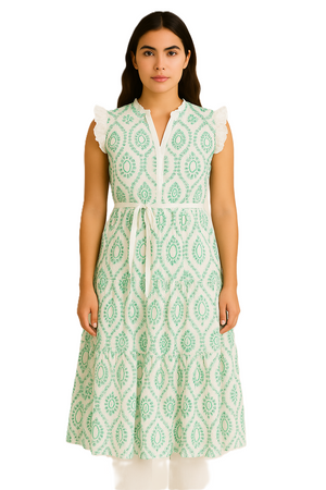White Verde Dress