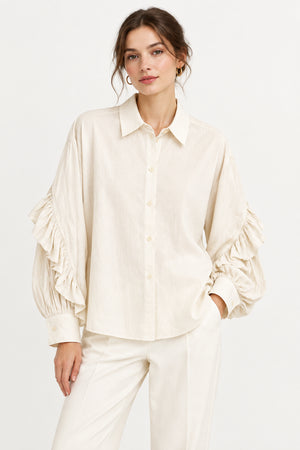 Ecru Embroidered Back Blouse