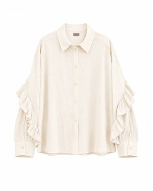 Ecru Embroidered Back Blouse