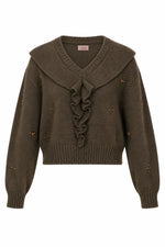 Load image into Gallery viewer, Green Ruffled Pullover
