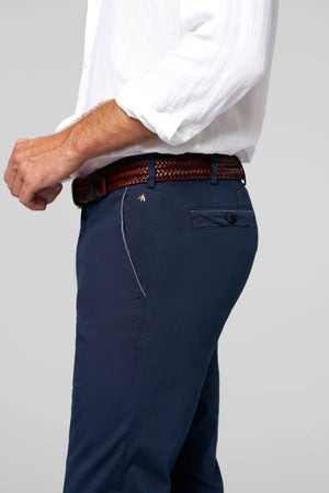 Navy Exclusive Stretch Cotton Trousers